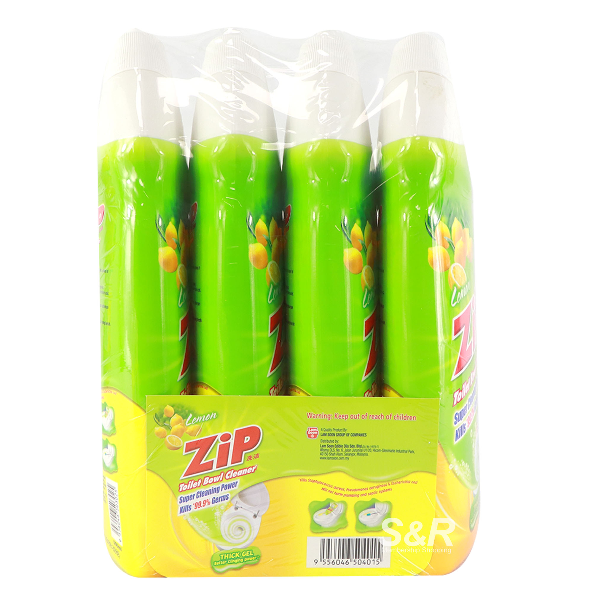Zip Toiler Bowl Cleaner Lemon 4pcs
